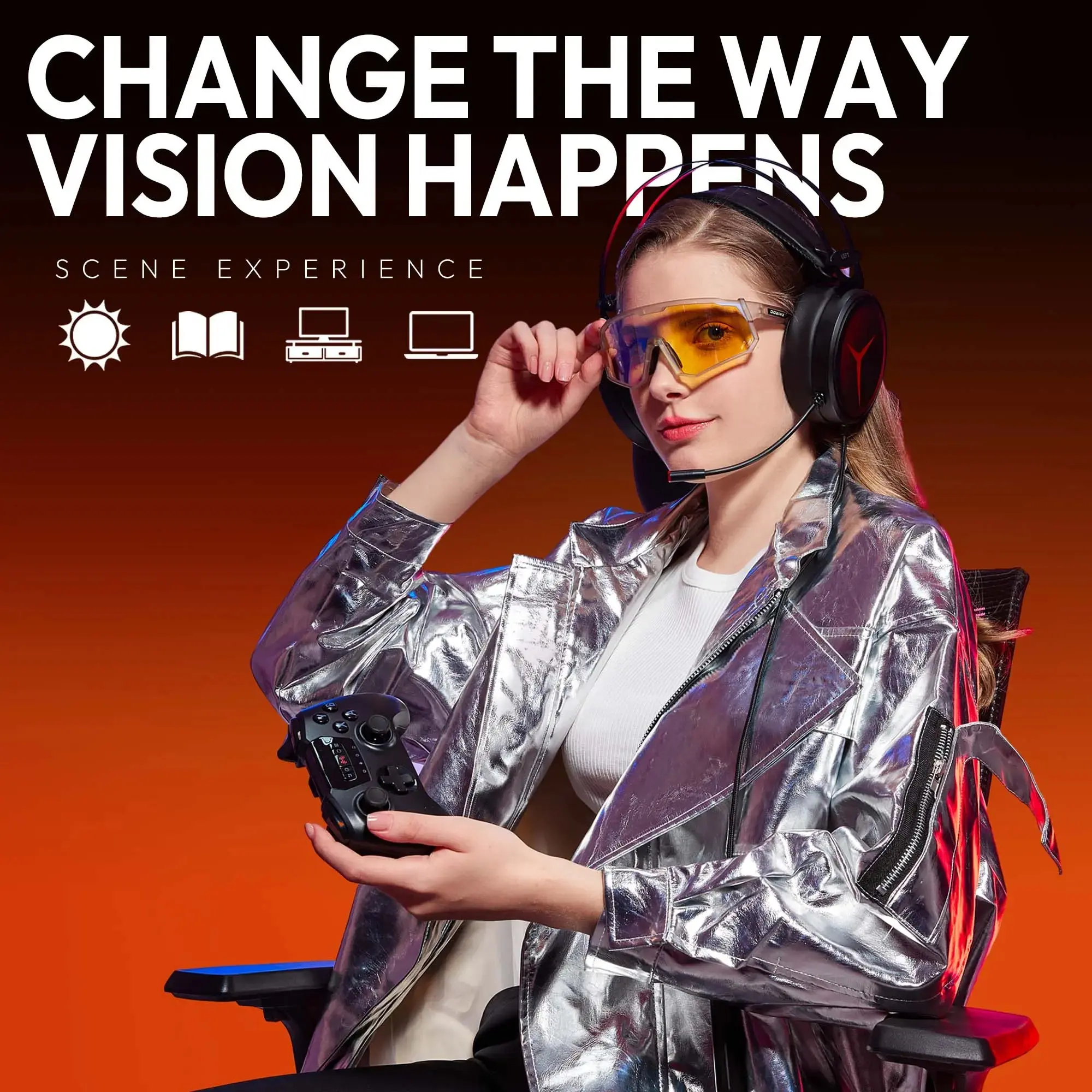 Dowinx Blue Light Gaming Glasses - Image 3