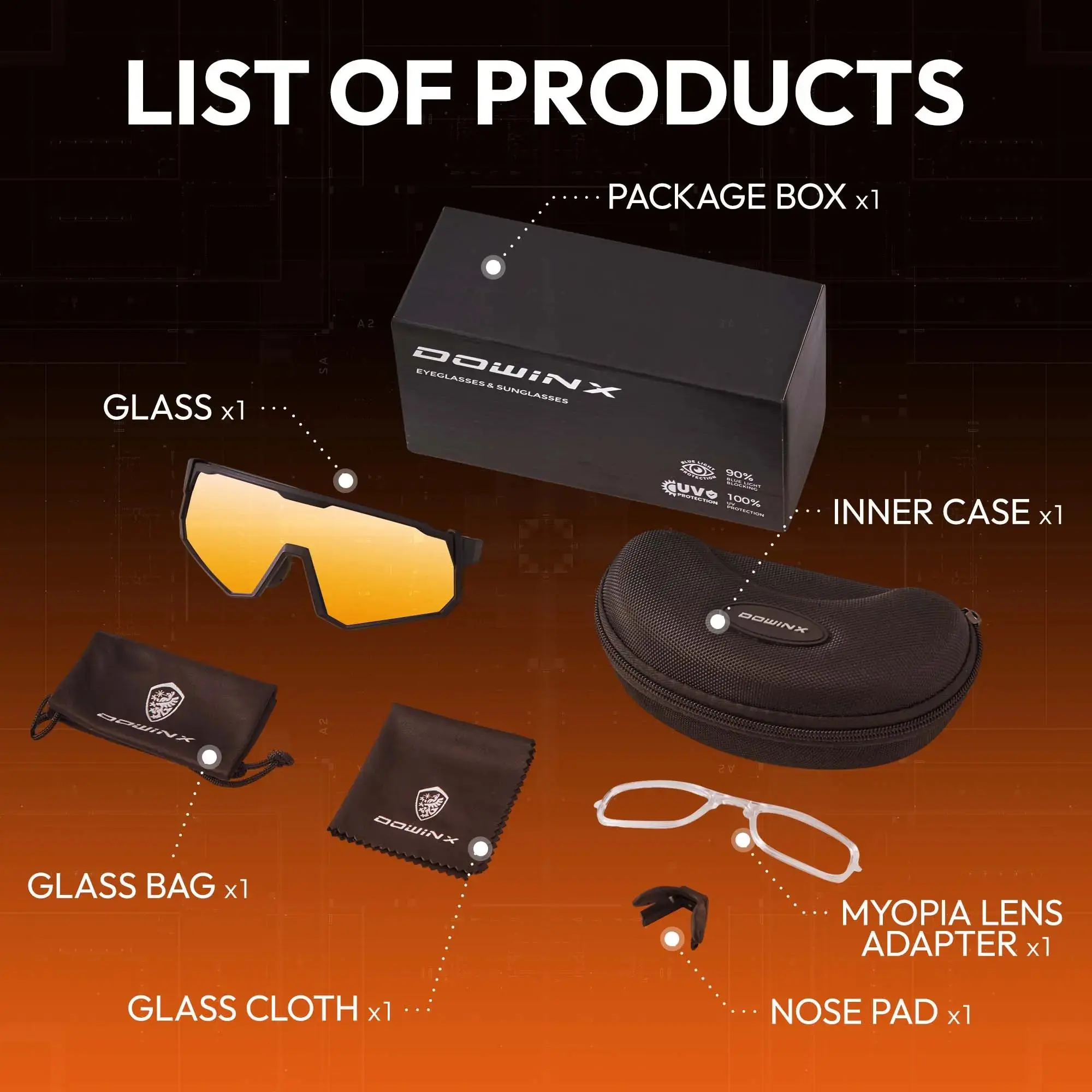 Dowinx Blue Light Gaming Glasses - Image 4