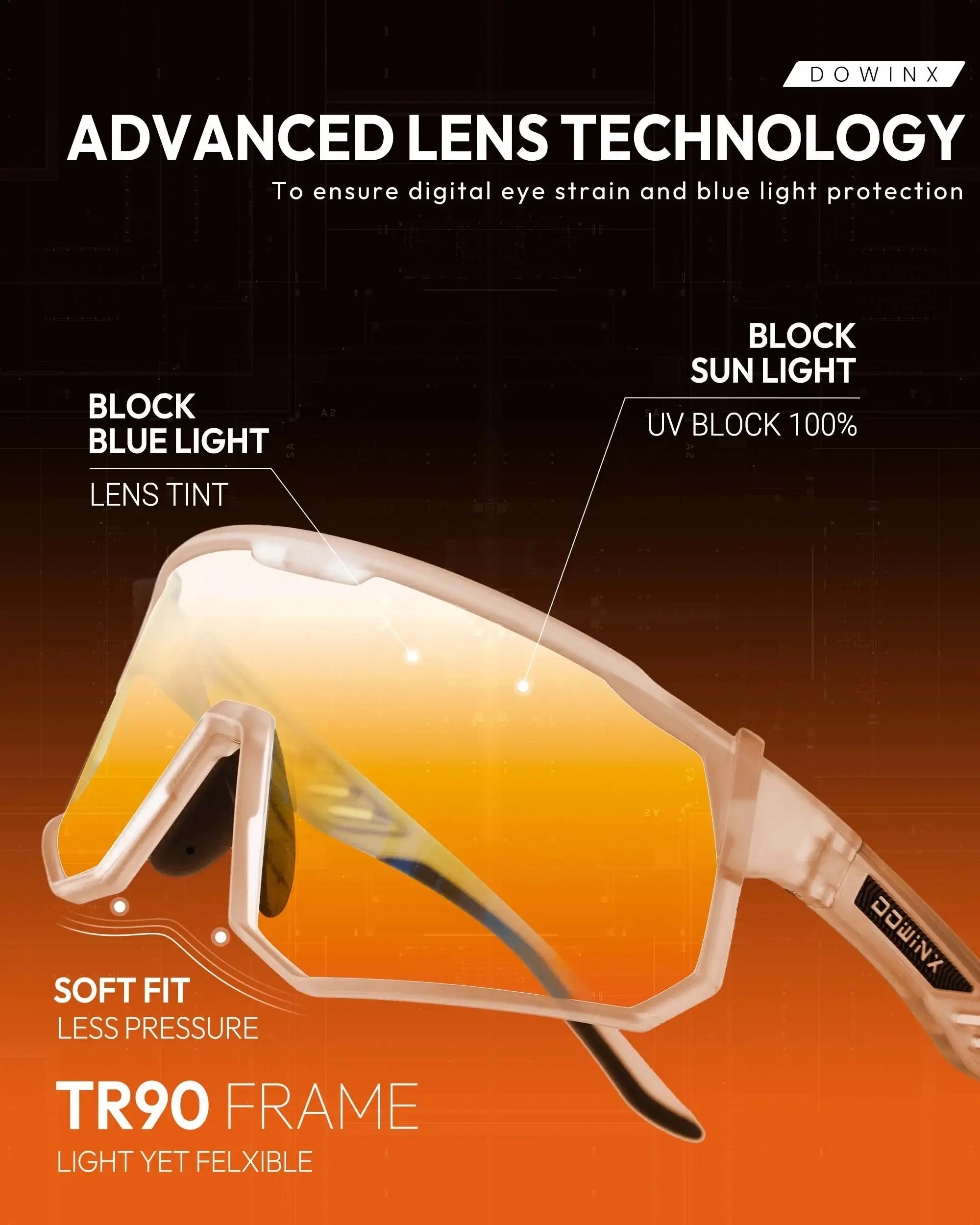 Dowinx Blue Light Gaming Glasses - Image 6