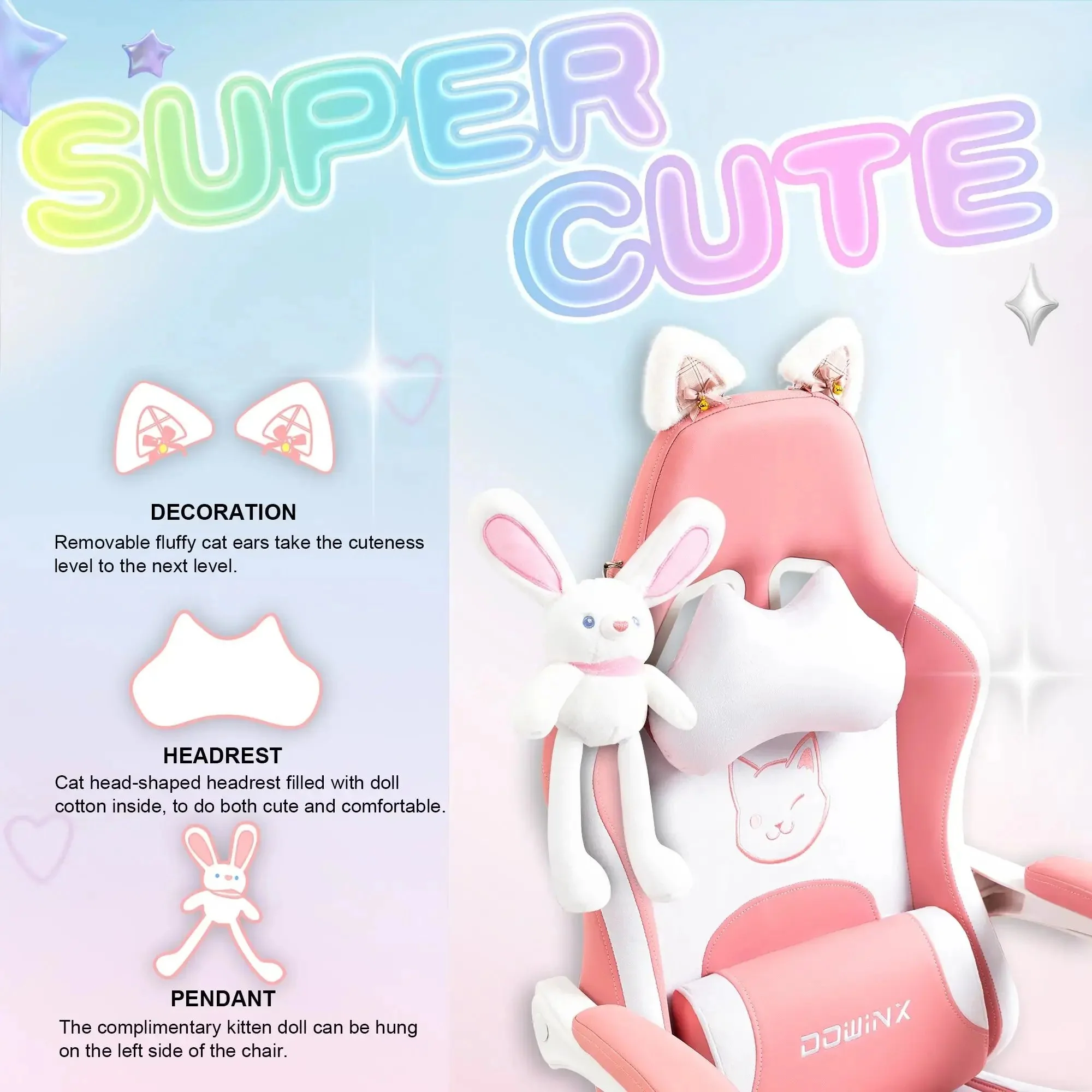 Dowinx Cute Series LS-6655 Pink Cat - Image 3