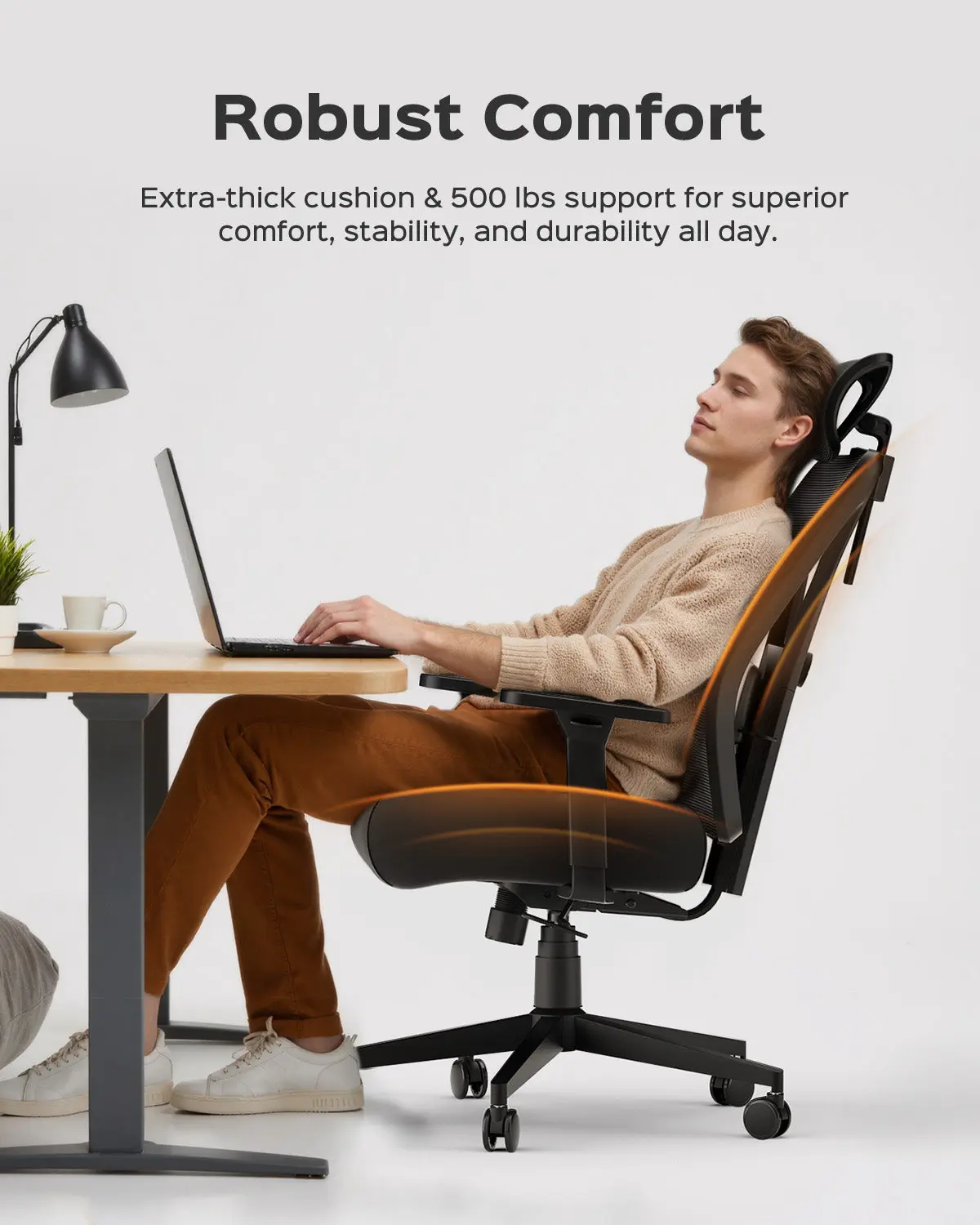 Dowinx Ergonomic Office Chair QL-66W4A Black - Image 3