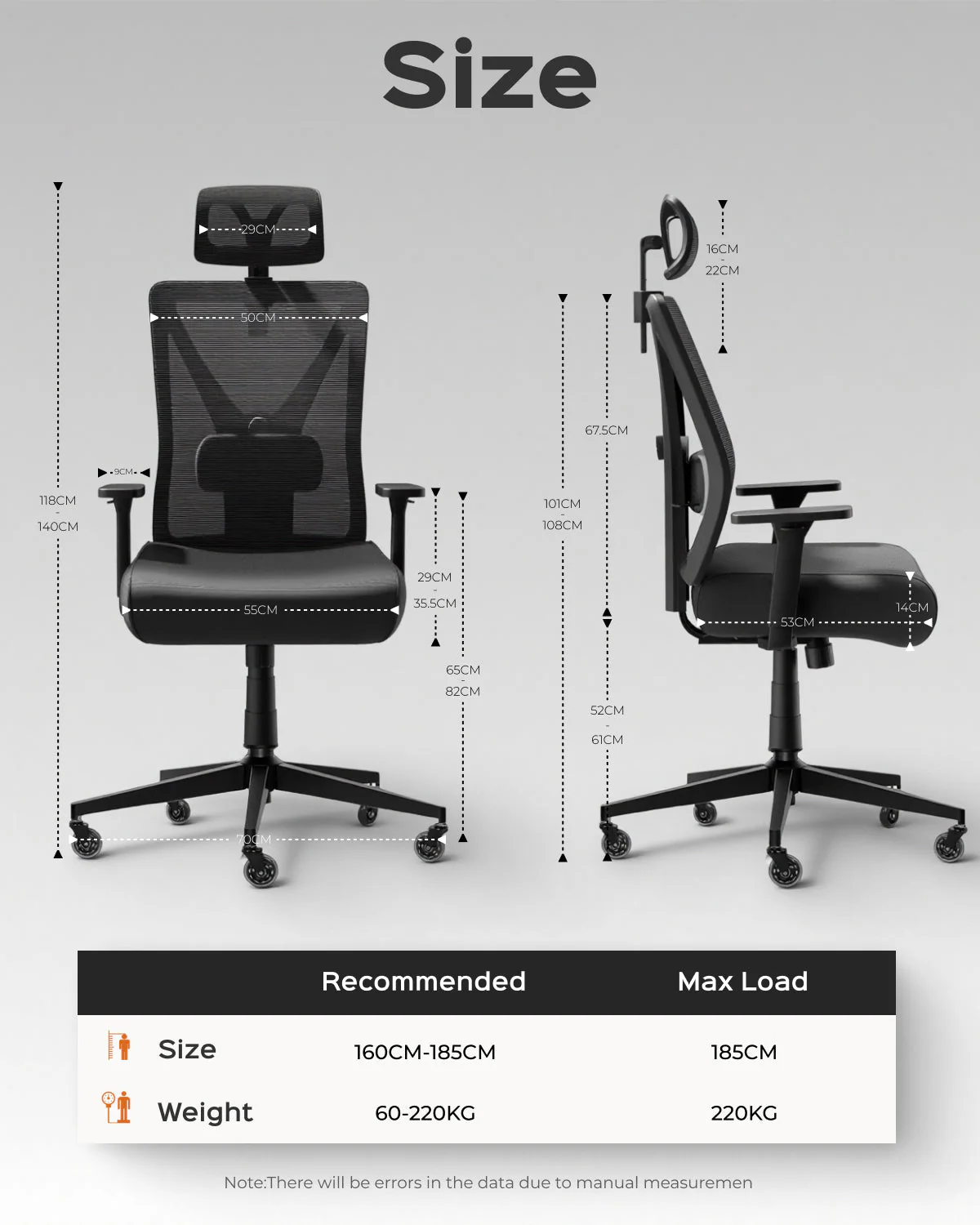 Dowinx Ergonomic Office Chair QL-66W4A Black - Image 9