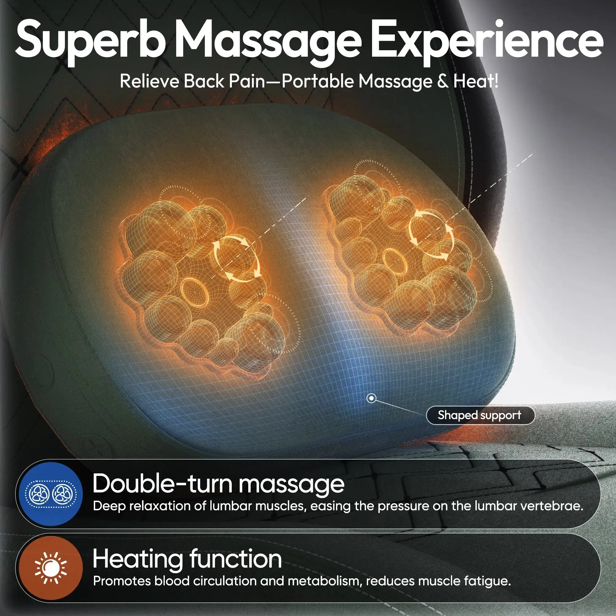 Dowinx Heated Massage MB38 Green - Image 3