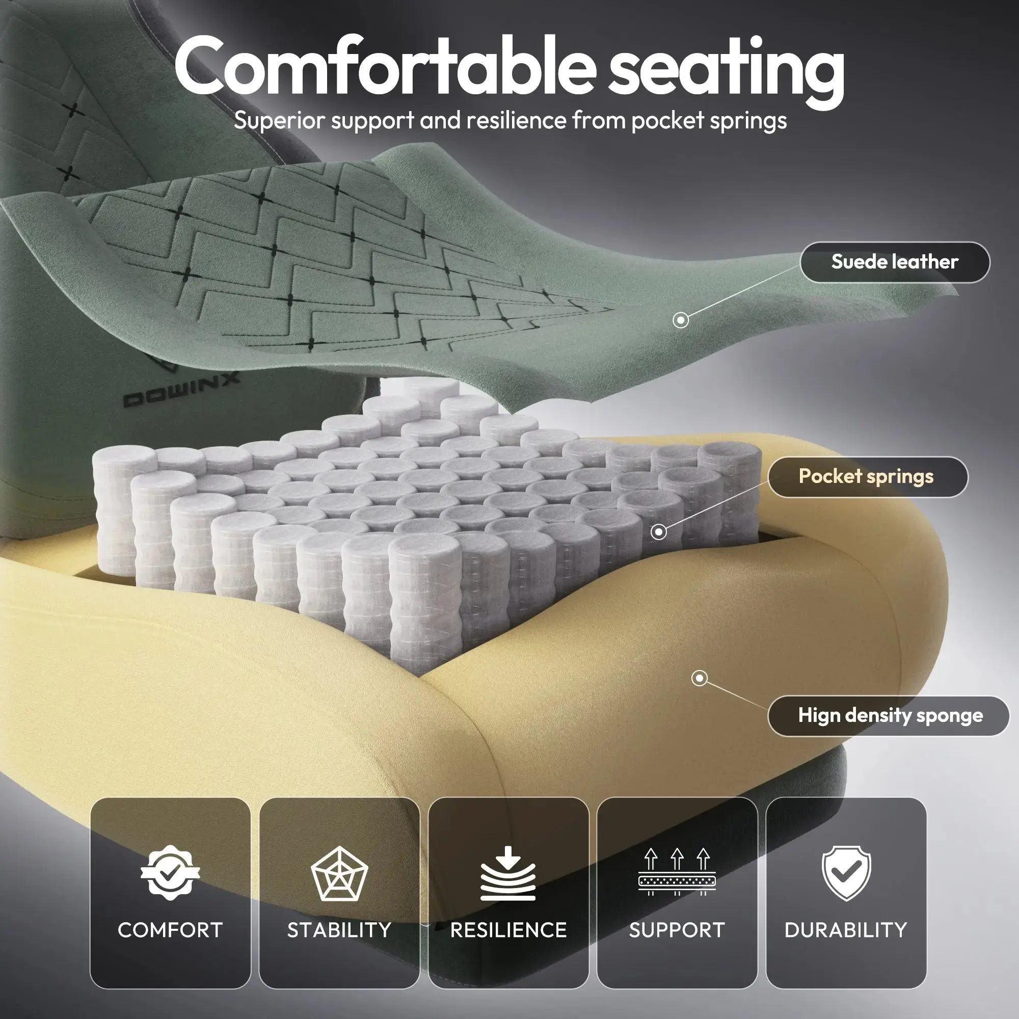 Dowinx Heated Massage MB38 Green - Image 5