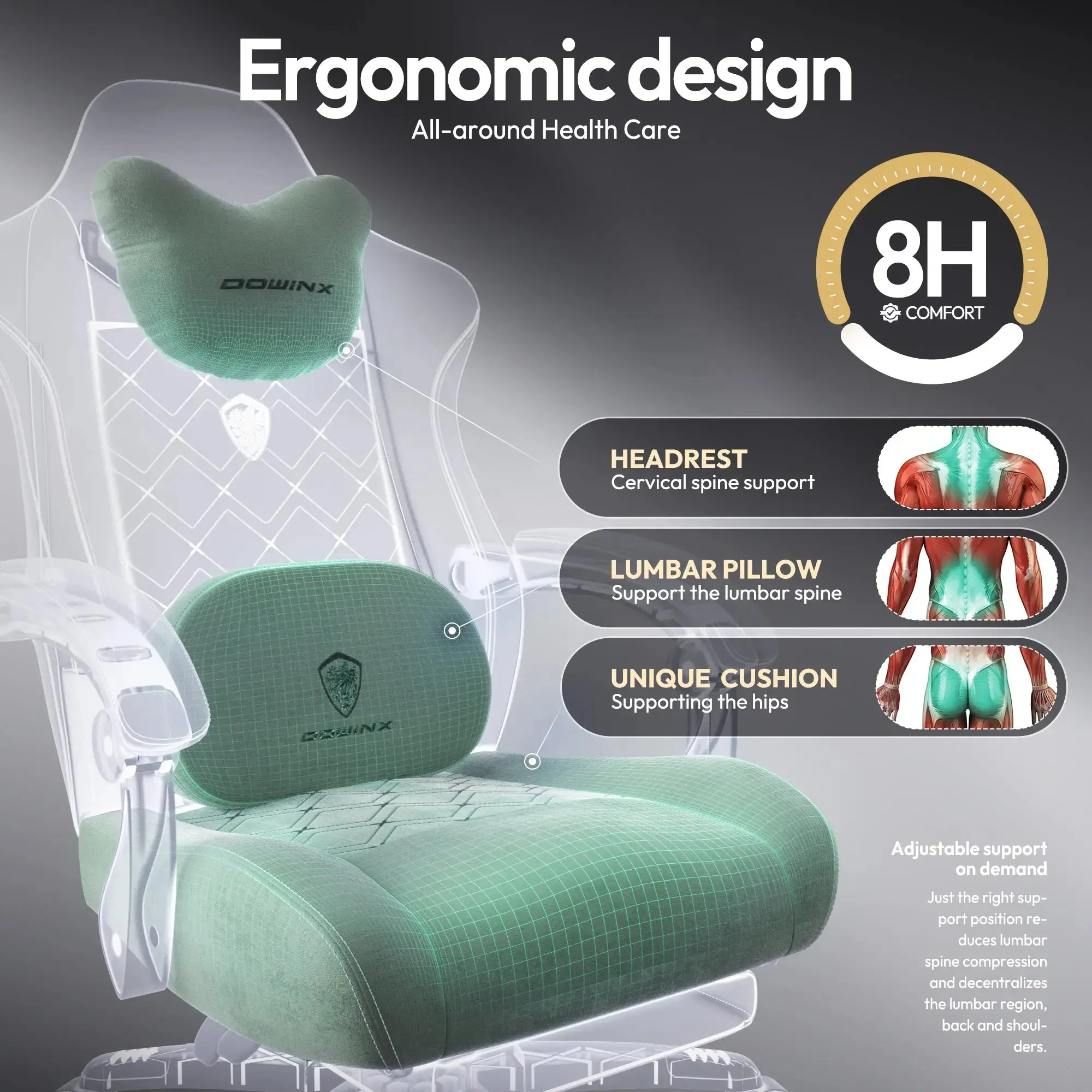 Dowinx Heated Massage MB38 Green - Image 6