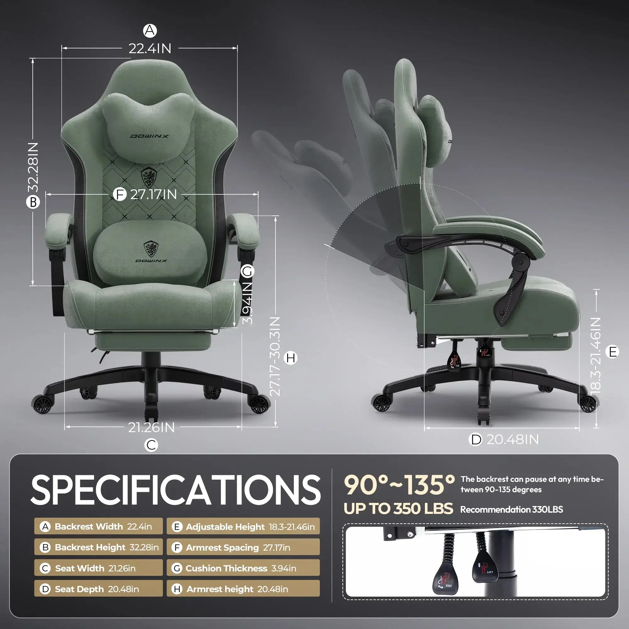 Dowinx Heated Massage MB38 Green - Image 8