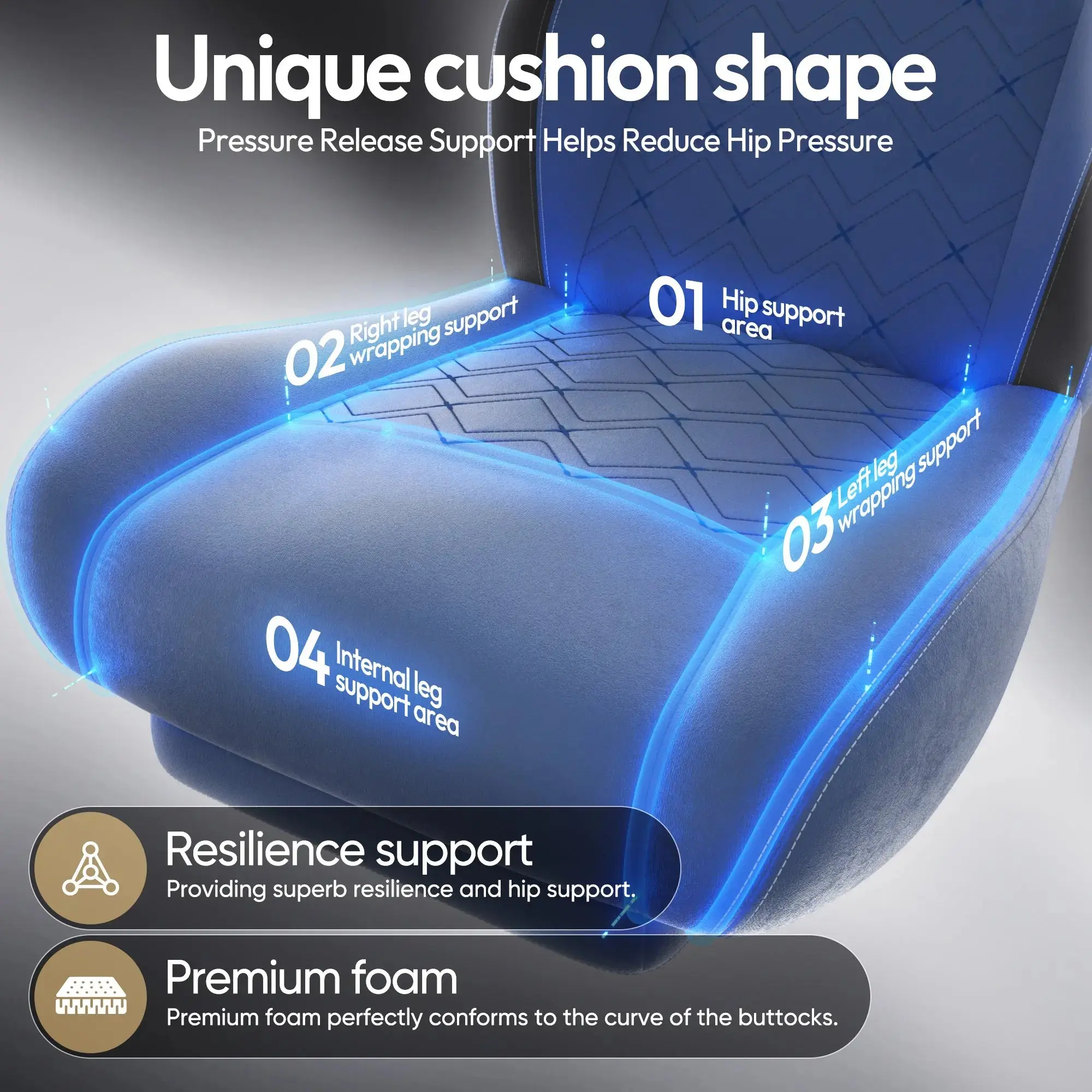 Dowinx Heated Massage MB38 Blue - Image 4