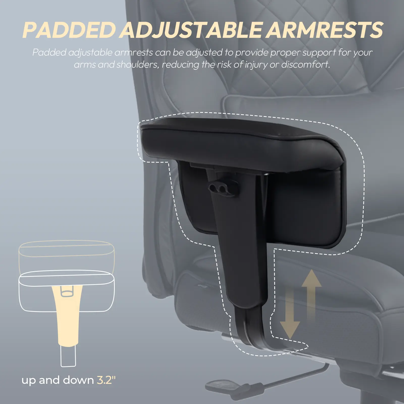 Dowinx Leather Sofa Chair LS-66BG101 Black - Image 4