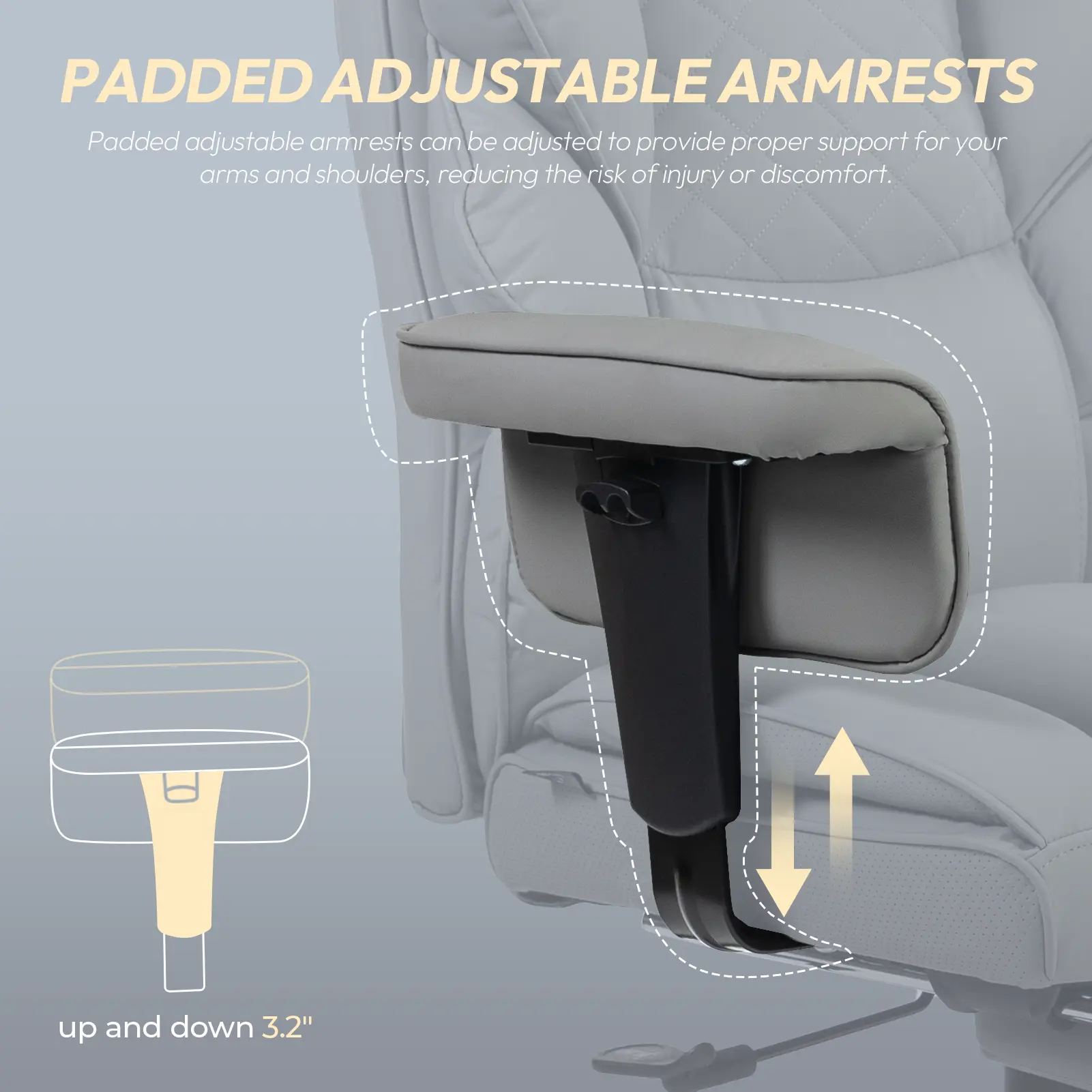 Dowinx Leather Sofa Chair LS-66BG103 Grey - Image 4