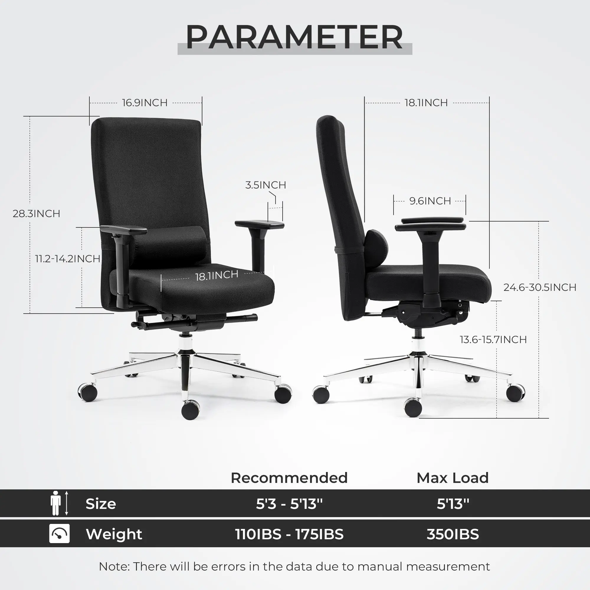 Dowinx LS-66W2 Advanced Fabric Office Chair - Image 7