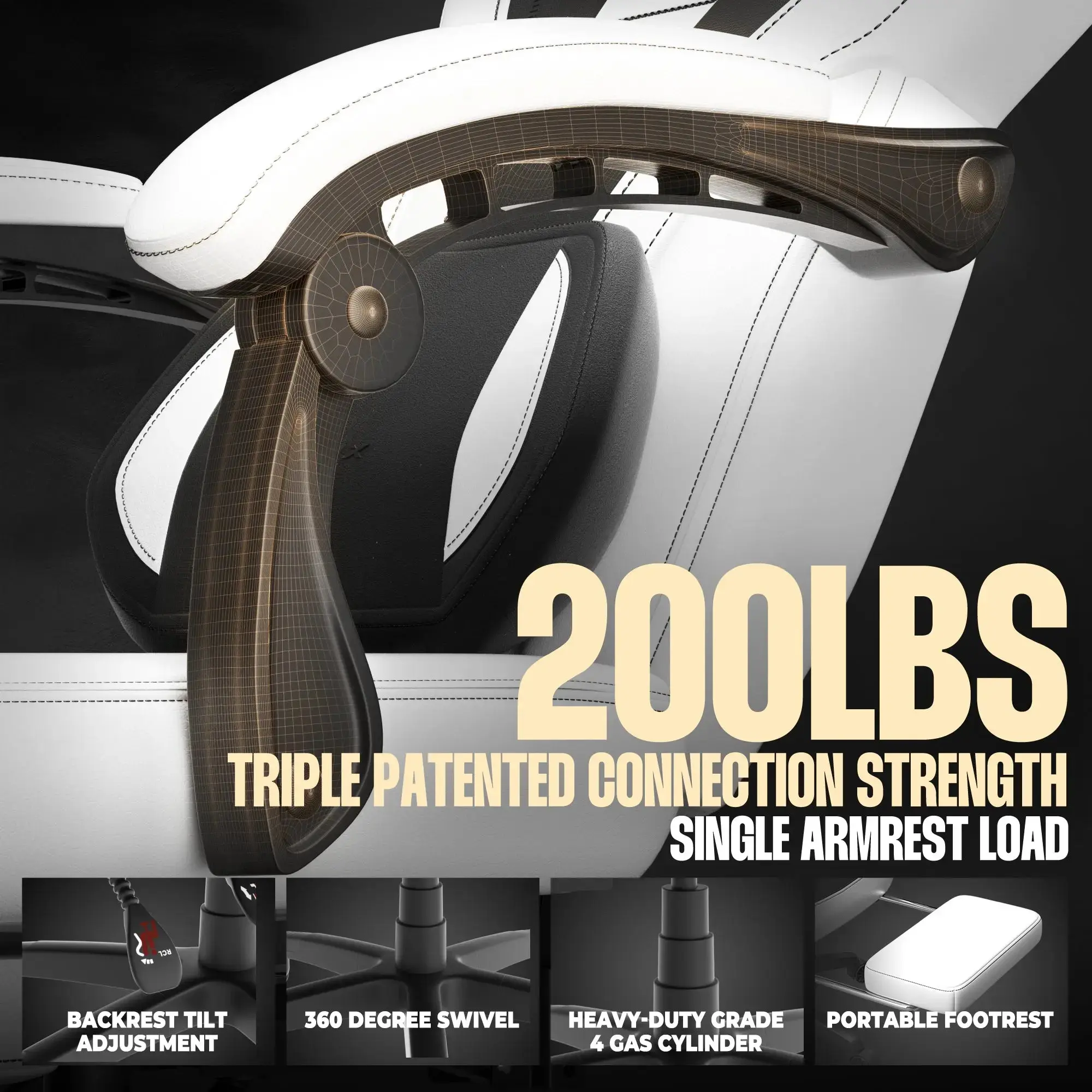 Dowinx Classic PU Leather MB30 White - Image 8