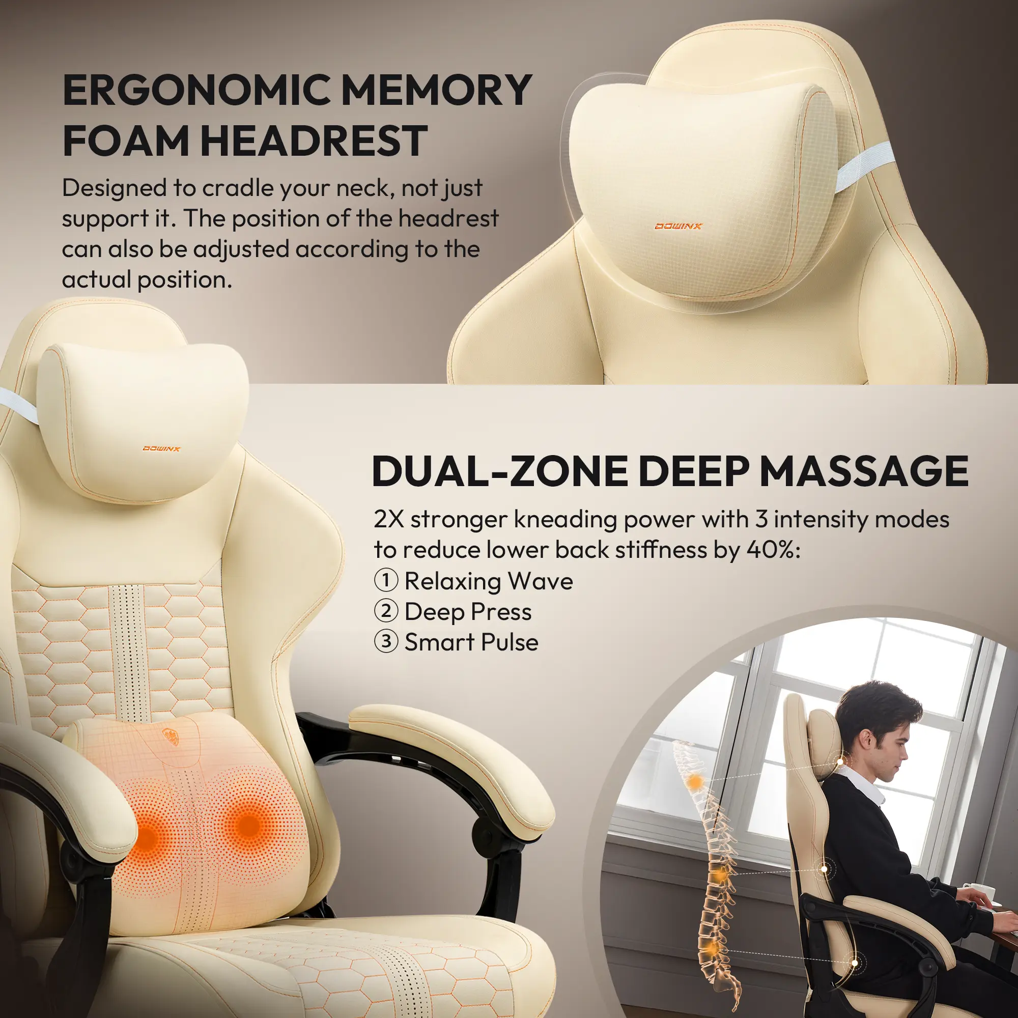 Dowinx Luxury Series LS-66D89D Beige - Image 3