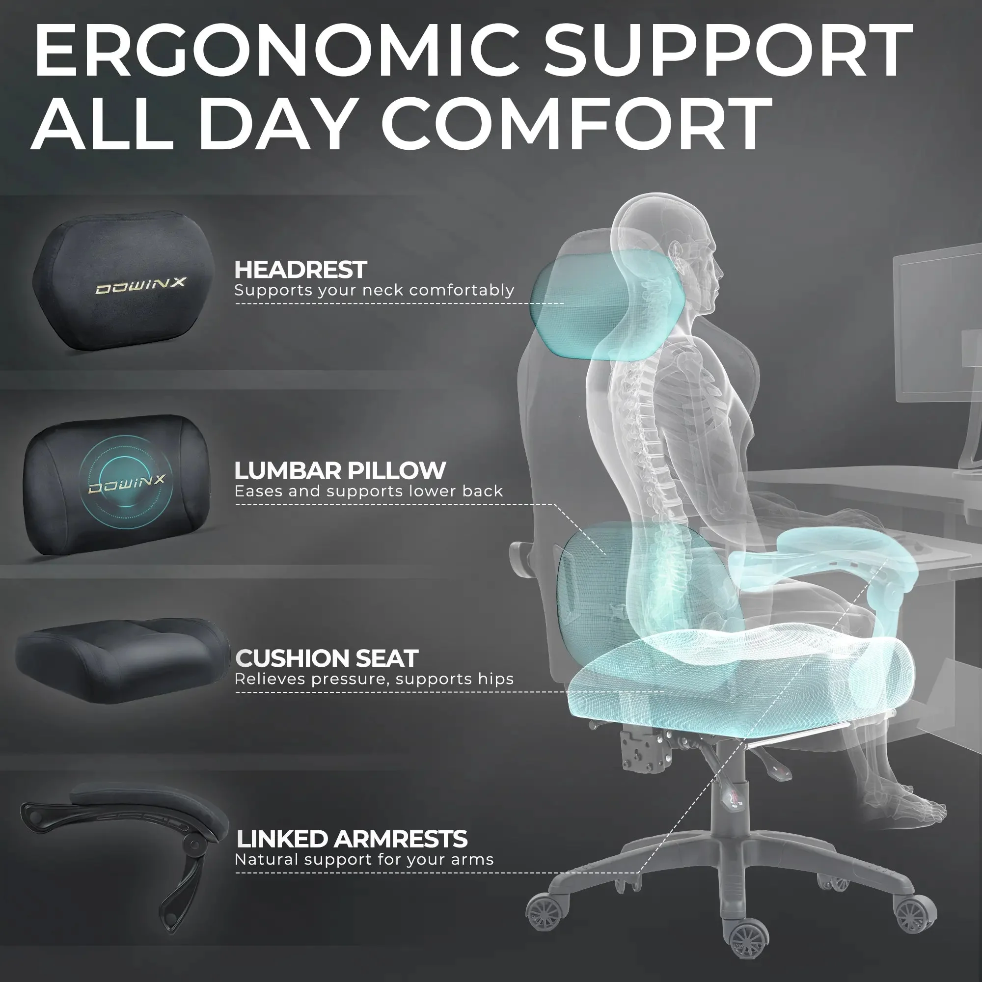 Dowinx Luxury Series Suede LS-66D68E Grey - Image 4