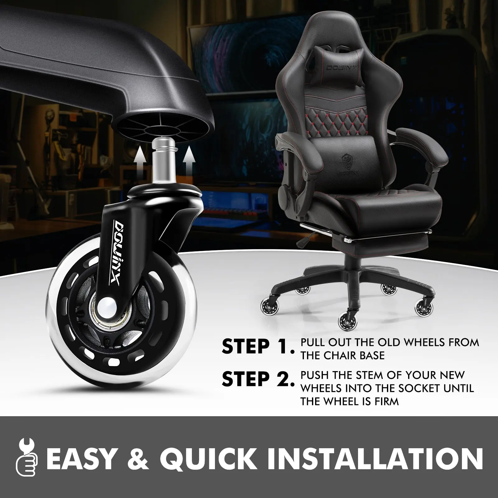 Dowinx Chair Castors （5 wheels) - Image 3
