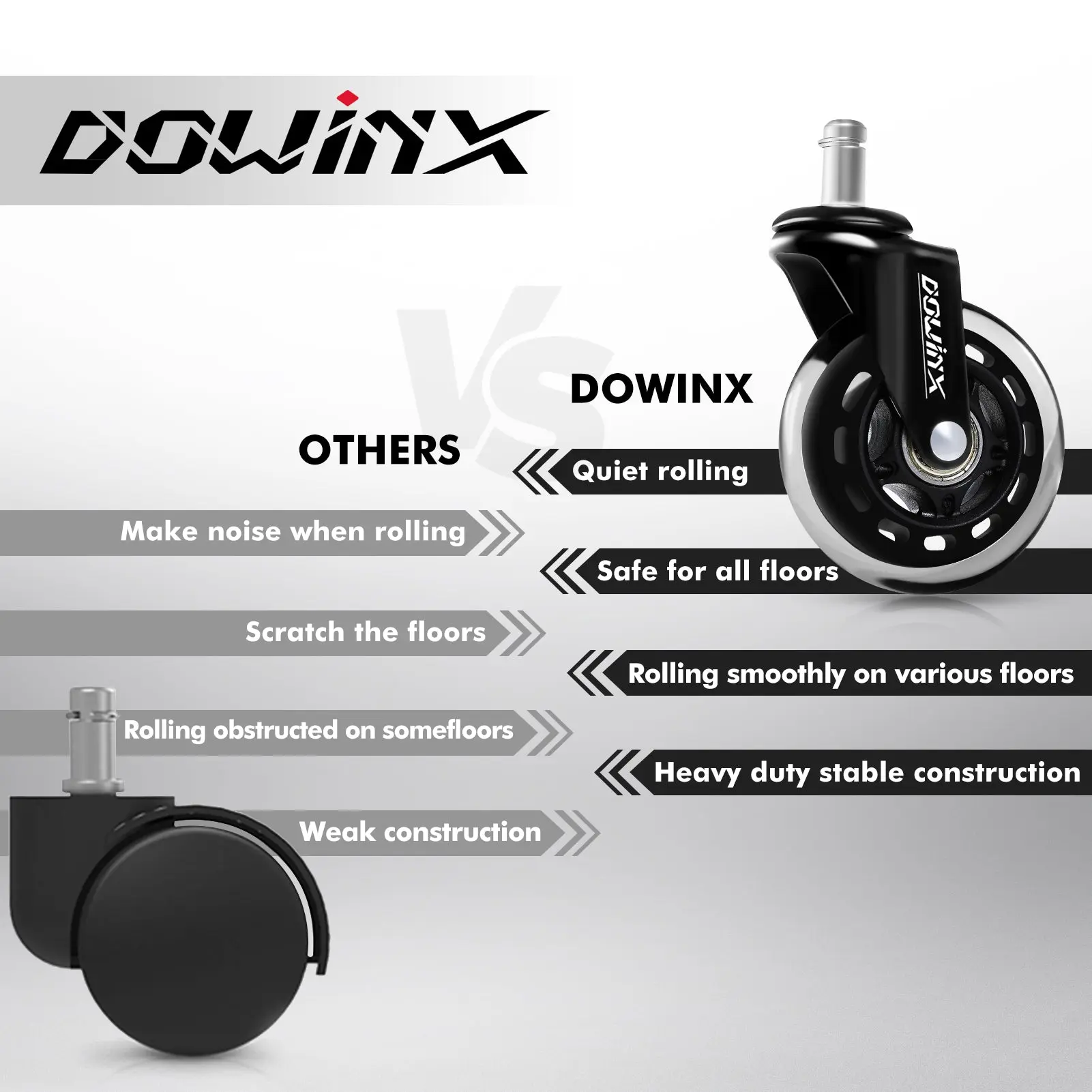 Dowinx Chair Castors （5 wheels) - Image 6