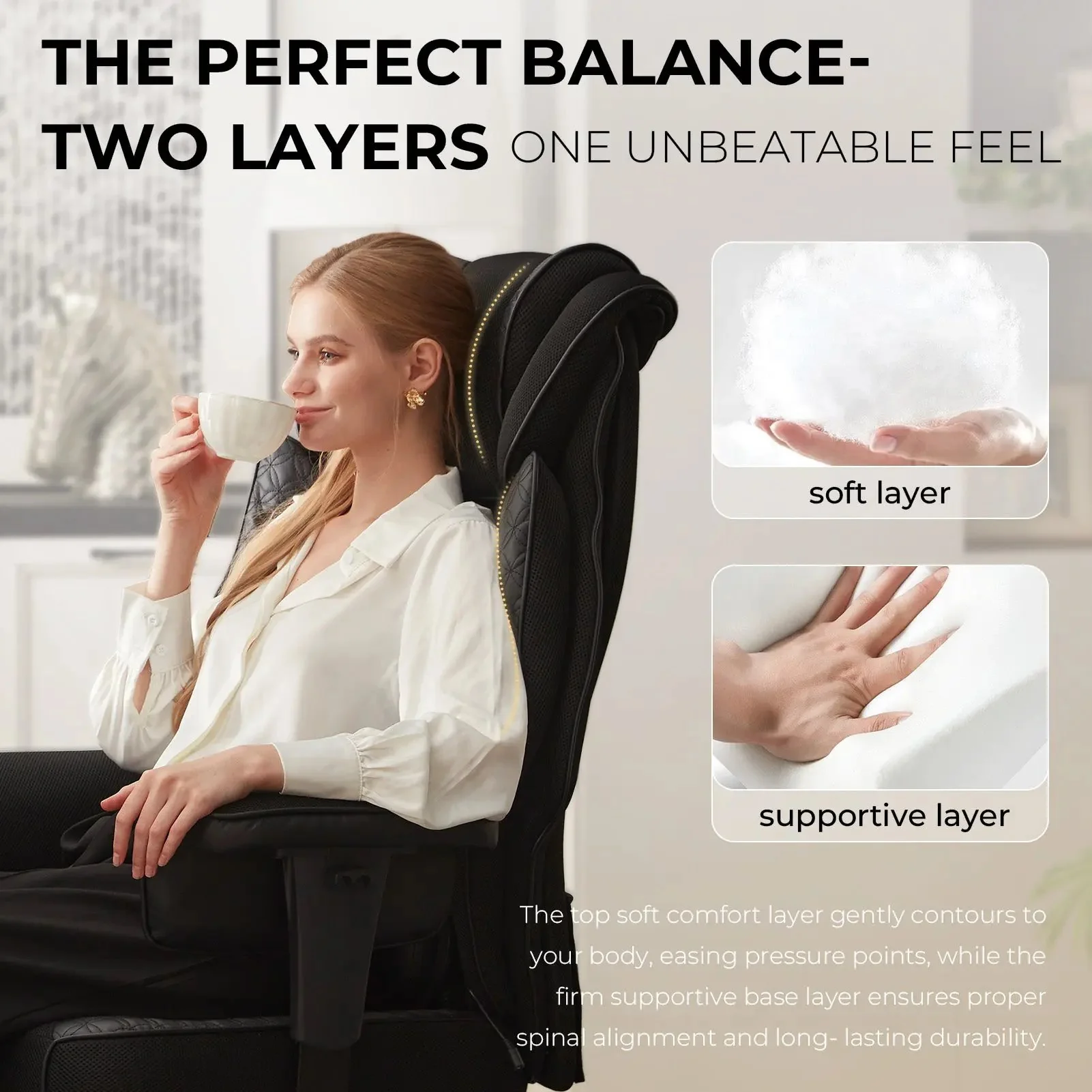 Dowinx Office Sofa Chair QL-66B3 Black - Image 3