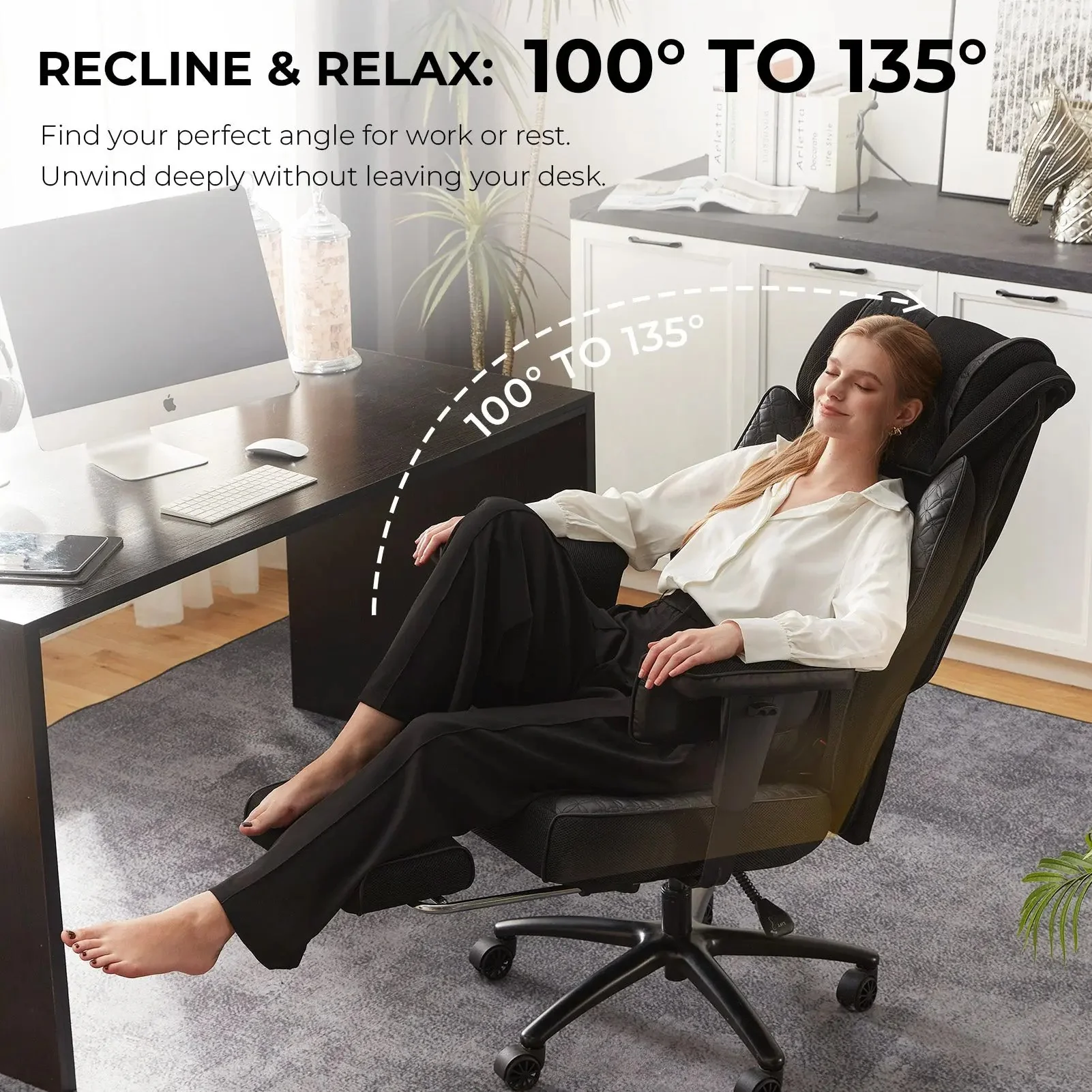 Dowinx Office Sofa Chair QL-66B3 Black - Image 5