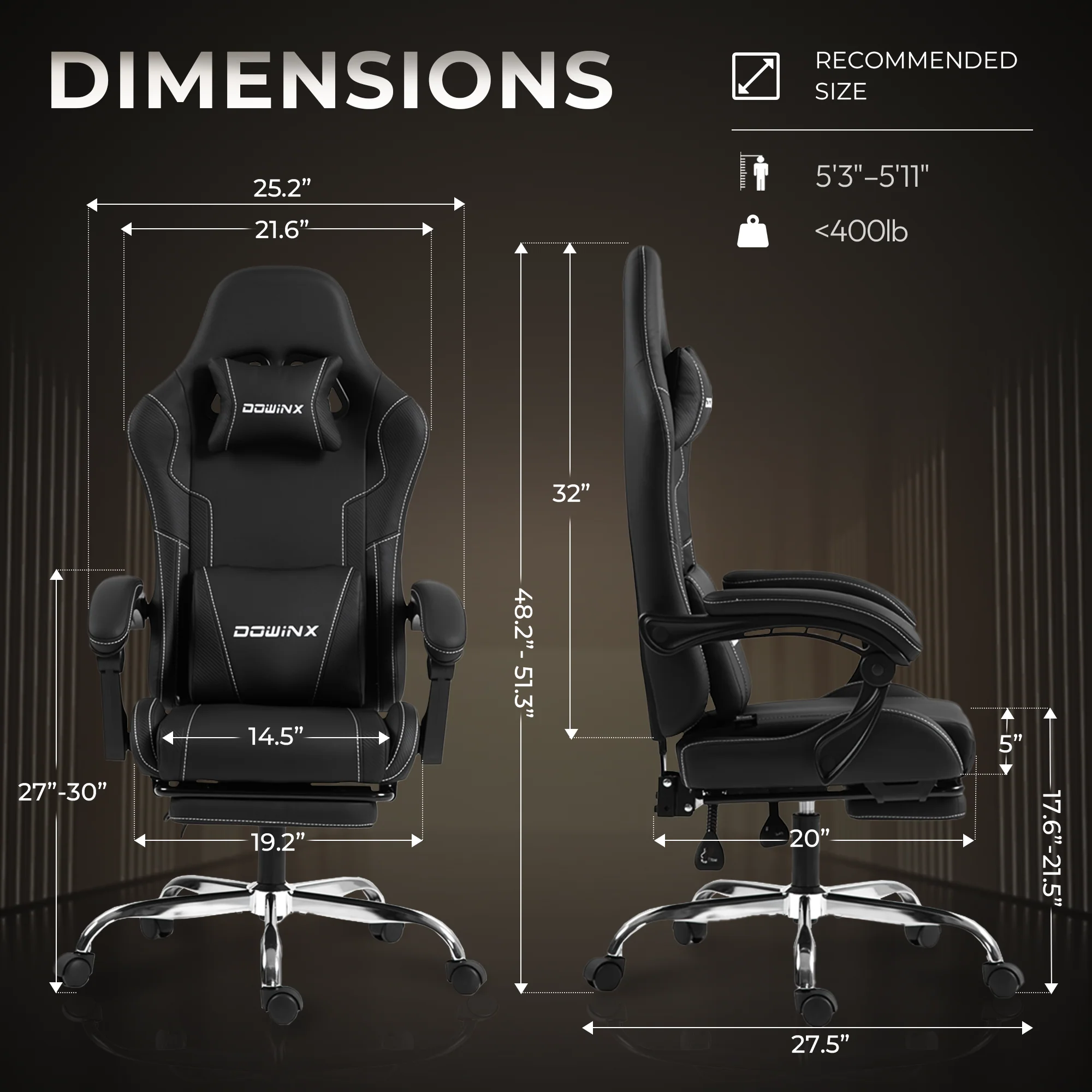 Dowinx PU Leather LS-66D58C Black - Image 6