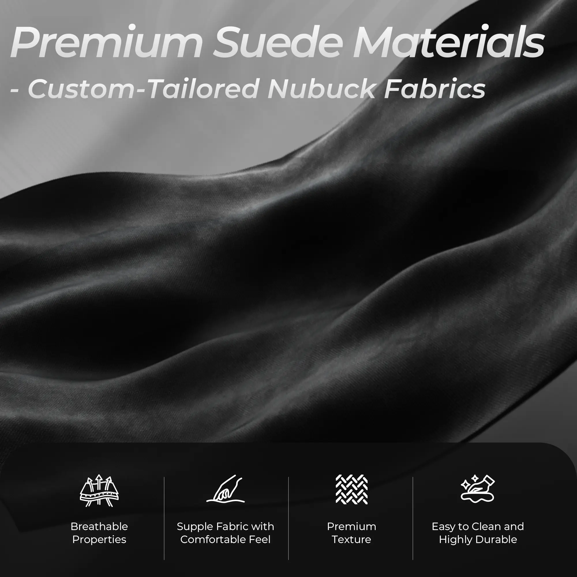 Dowinx Luxury Series Suede 66D68A Black - Image 4