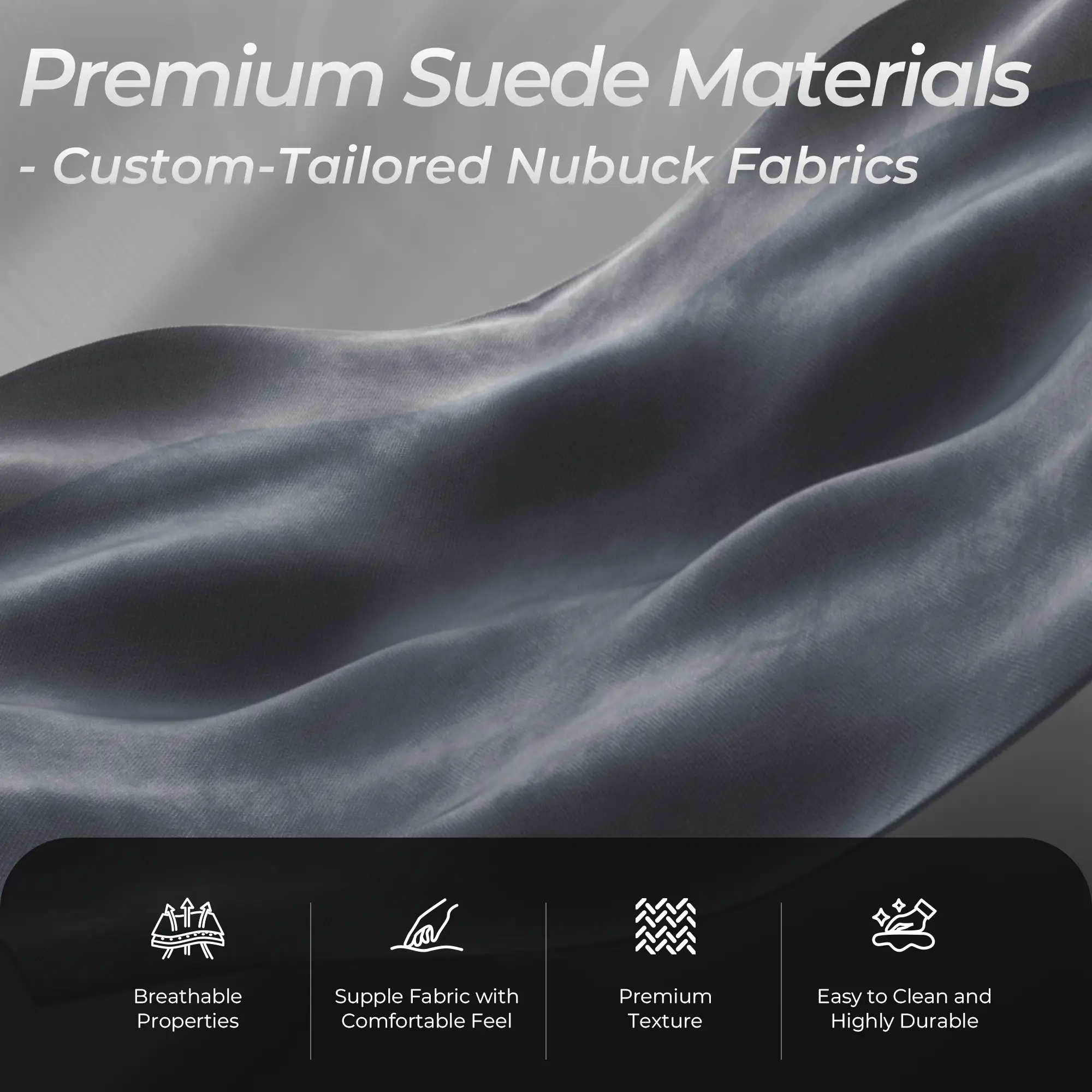 Dowinx Luxury Series Suede LS-66D68A Grey - Image 3