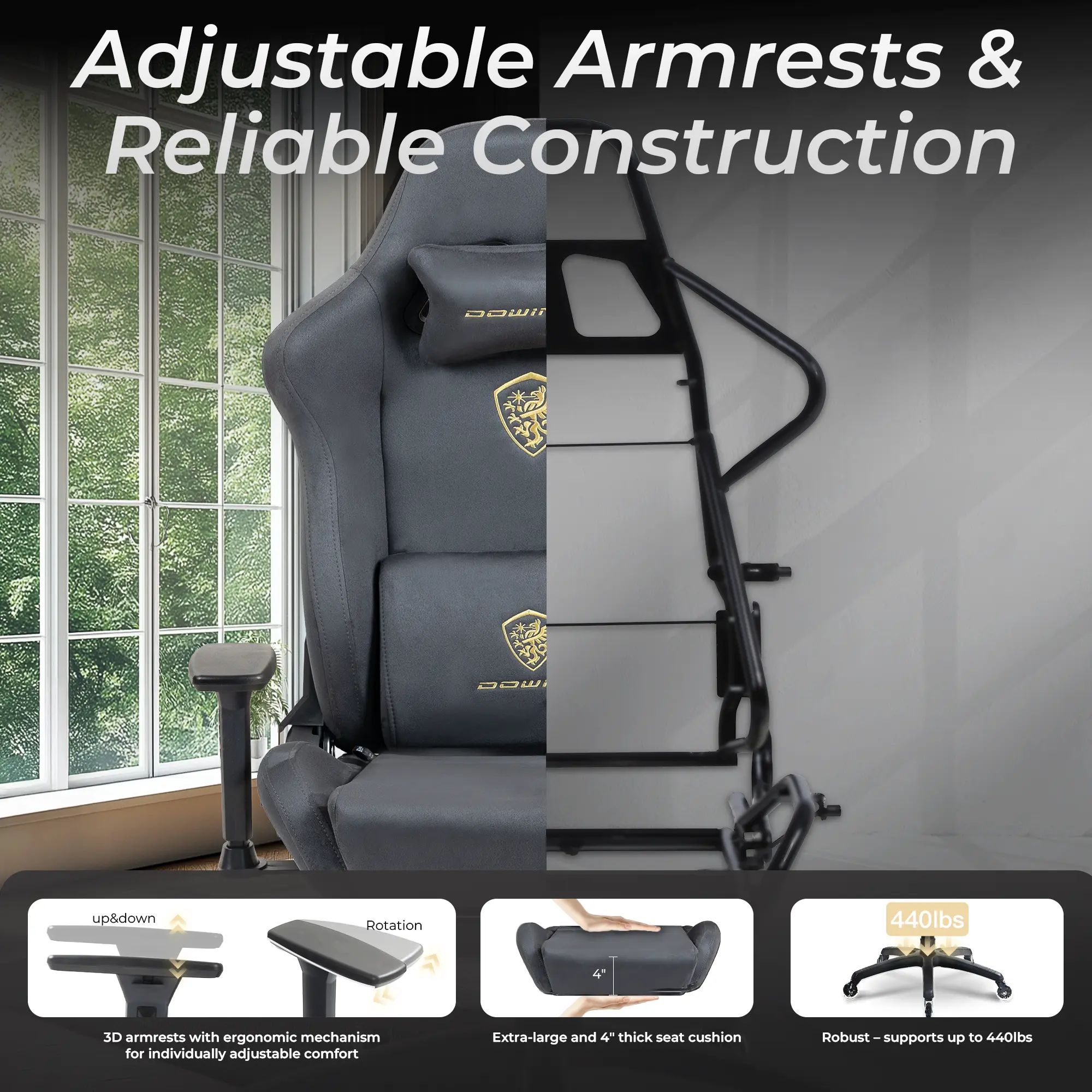 Dowinx Luxury Series Suede LS-66D68A Grey - Image 5