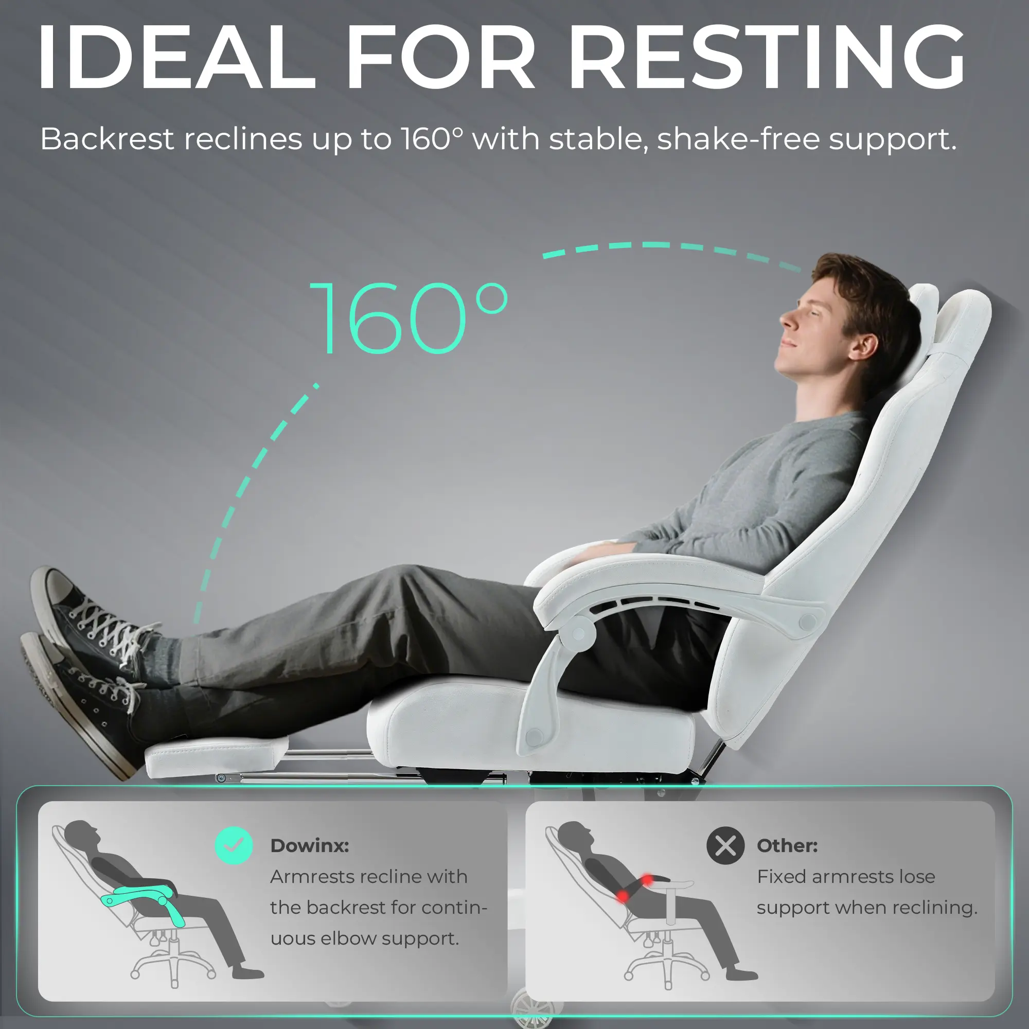 Dowinx Luxury Series Suede LS-66D68E White - Image 8