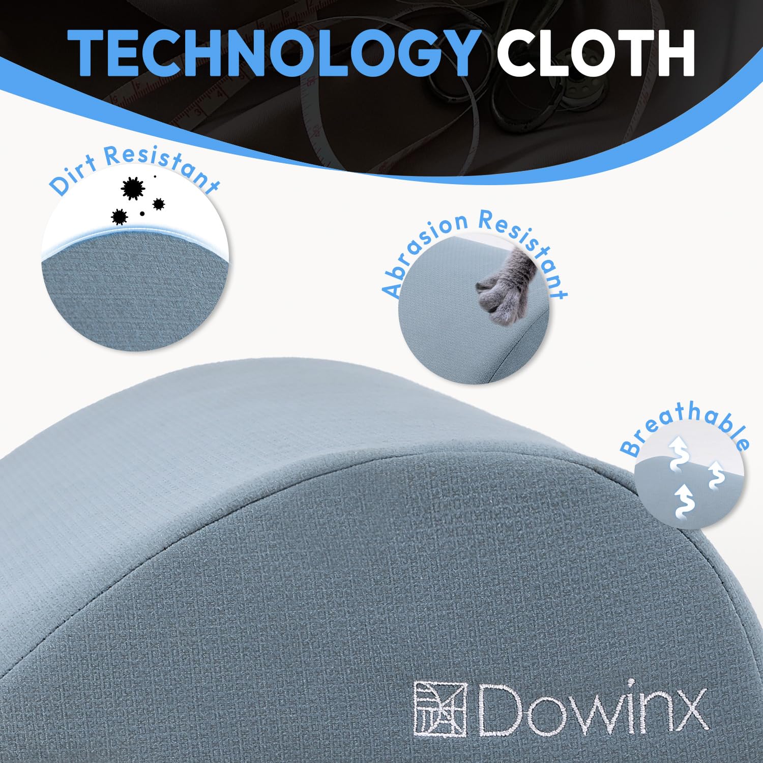 Dowinx Underdesk Footrest 3 Layers Blue - Image 3